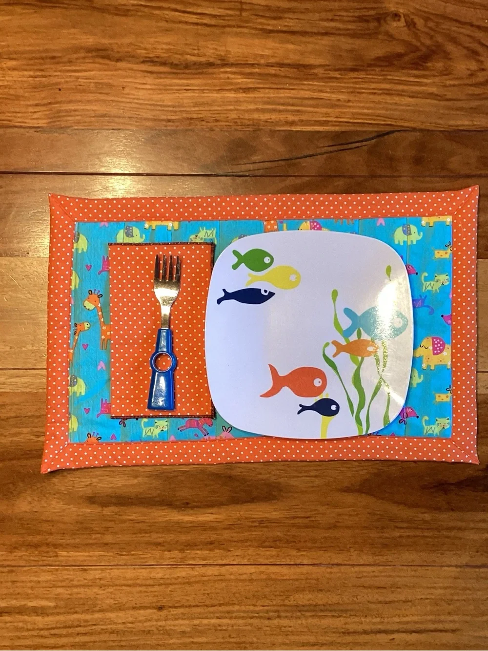 Kids Animal Print Placemat and Napkin Set
